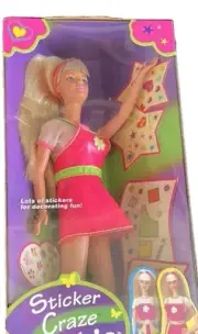Sticker Craze Barbie Doll with Stickers Mattel #19224 1997