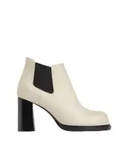 BOTTEGA VENETA Cliff $1400 Sea Salt Leather Heeled Ankle Boots New And Authentic