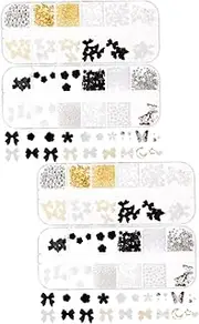 WOFASHPURET 2sets Nail Gems Rhinestone Charms for DIY Nail Art Flower Decorations for Home and Salon Use Eye Catching Designs for All Occasions 2boxes*2