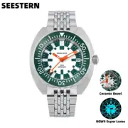 Retro Luminous Diver Watch: Automatic Men's 200M Waterproof Wristwatch