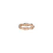 (W) Pandora Sparkling Twisted Lines Ring Rose Gold Plated