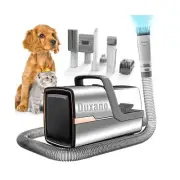 Dog Grooming Kit, Multi-Functional Hair Trimmer & Vacuum, 15KPa Powerful Suct...