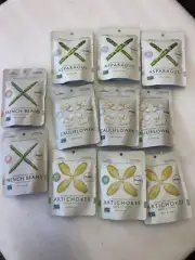 POSHI 10 Variety Pack Asparagus Artichokes Cauliflower Bean Veg Snack, 1.58 OZ