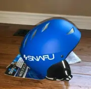 SNAFU Blue and Black Snow Helmet Youth Ages 8-10 Youth Size.