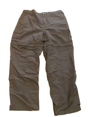 Sportif Men's Zip-Off Nylon Hiking Cargo Pants Gray (Size: 42 x 32) NWT