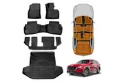 3D Floor Mats Boot Liner Set for Mazda CX-8 CX8 2018-2024 All Weather Heavy Duty Cargo Car Trunk Luggage Tray