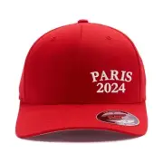 Paris embroidered flexfit flex fit baseball cap - Red cap