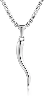 [Rnivida] Stainless Steel Italian Horn Cornicello Amulet Pendant Necklace Talisman Lucky Jewelry Gifts