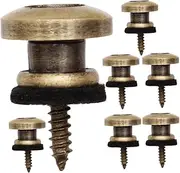 JEWEDECO Guitar Strap Buttons 6 Pack Replacement Locks for Acoustic Electric Guitars