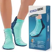 Cooling Socks | Cold Feet | Cooling Pads | Cold Pack | Cold Therapy Socks | Foot Rheumatism | Polyneuropathy Socks | Foot Warmer | Socks for Cold Feet | Socks for Pain, Turquoise/Blue,