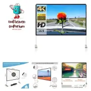 Projector Screen with Stand 120 inch Portable Projection Screen 16:9 4K HD Re...