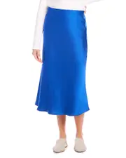 Karen Kane Bias Cut Midi Satin Skirt