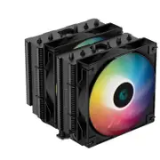 DeepCool AG620 Black ARGB Dual-Tower CPU Cooler, 2x 120mm Fan, 6 Copper Heat Pipes, Intel LGA2066/2011-v3/2011/1700/1200/1151/11