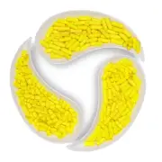 Empty Hard Gelatin Capsule Size 3 Yellow/Yellow x 3000