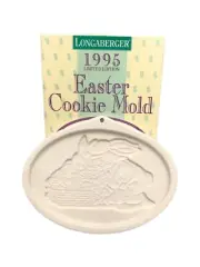 Vintage Longaberger 1995 Ltd Edition Easter Cookie Mold Grandpa Bunny & Herbie