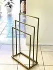 Metal Bathroom Towel Stand Rail Rack Scarf Display 75cmx42cmx22cm Vintage Gold