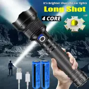 High Lumens Rechargeable Tactical Torch–Waterproof, LED with USB-C Charging