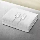 Fully Fitted Electric Blanket Heated Pad Polyester Underlay Dual Controllers