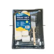 9pc Paint Applicator Kit Set Painting Home Wall Tools Roller Brush Paint Tray
