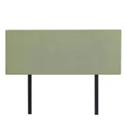 Linen Fabric Queen Bed Deluxe Headboard Bedhead - Olive Green