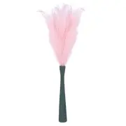 6PCS Faux Pampas Grass Decor Tall, 43"/109cm Artificial Fluffy Grass Stems, Pink