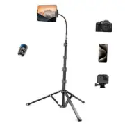 Tablet Floor Stand with Remote, 85” Tablet Tripod Stand for iPad 85 inch Black