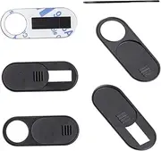 DOITOOL 6PCS Webcam Cover Portable Privacy Lens Covers for Laptop Phone Tablet Easy Open Close Design Thin Sleek Black Protective Patch for Web Camera Security