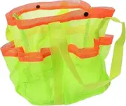 [INOOMP] Beach Bag Beach Toy Storage Bag Beach Back Mesh Draw Bag Shopping Bag Sand Mesh Bag Gym Bag Tote Back Bag Make up Bag Organizer Bag Mesh Beach Tote Bags Polyester