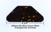 2007 Transparent Tortoise Rear Cavity Cover for Gibson SG Guitar Project NEW