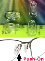 2 Pair: Push-On Snap-In 14mm Nose Pads For Tom Ford Flexon Eye Sun Glasses