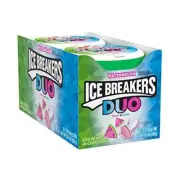 ICE BREAKERS Duo Fruit Plus Cool Watermelon Sugar Free Breath Mints Tins, 1.3 oz