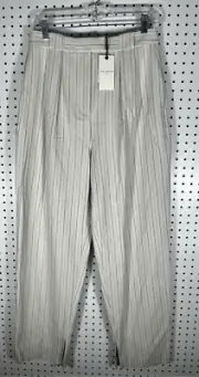 Ted Baker pinstripe wide leg barrel trousers size 2