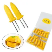 20 PCS/Set Corn on The Cob Holders Stainless Steel Heat Resistant Non Slip Ba...