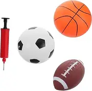 1 Set Ball Combination Basketball Bouncy Small Soccer Ball Mini Basket Ball Sports Jumping Ball Metal