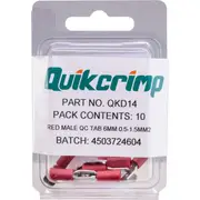 QUIKCRIMP QKD14 Mt1.25-6.4/ 10Pk Quick Connect Quickcrimp MT1.25-6.4/ 10PK QUICK CONNECT