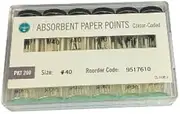 Absorbent Paper Points Colour Coded - 200 Points per Pack, #40, Ideal for Endodontic and Dental Procedures