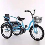 Three Wheel Bike, Children Tricycle 3 Wheel Bicycle High Carbon Steel Frame Three Wheel Bikes Cruise Bycicles Boys Girls Trikes Bike Trike with Shopping Basket Cycling Pedalling