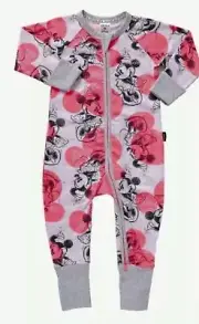 Disney Bonds Size 00 Minnie Mouse Pink Grey Wondersuit Zippy New Limited Edition