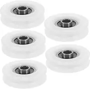 CLISPEED 5pcs U-type Groove Pulley Nylon Coating for Sliding Door and Window Track Guide Roller Bearing Design for Smooth Easy Installation for Mechanical Equipment