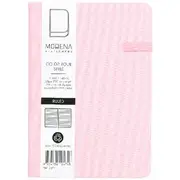 Modena A6 Linen Ruled Notebook Pink