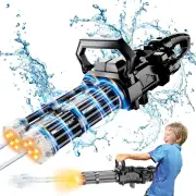 Gatling Electric Water Gun for Adults & Kids, Dual-Barrel, up to 15M, Most Power