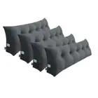 4X 180cm Dark Grey Triangular Wedge Bed Pillow Headboard Backrest Bedside Tatami