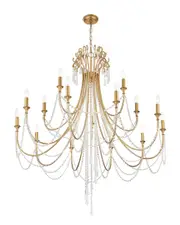 Crystorama Arcadia 15 Light Antique Gold Chandelier
