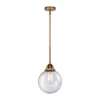 Innovations Beacon Noveau 1 Light 8" Mini Pendant, BB/Seeded - 288-1S-BB-G204-8