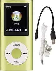 ZenithAur Portable MP4 Music Player, HiFi Lossless Sound Slim MP3 Player with 1.8 Inch LCD Screen, Nice for Kids and Friends (Green)