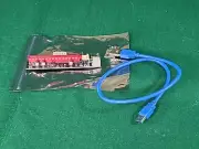 Ubit PCI-E GPU Riser Express Cable 16X to 1X (6pin / MOLEX/SATA)