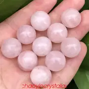 10pcs Natural rose quartz mini ball quartz crystal 16mm sphere gem decor healing