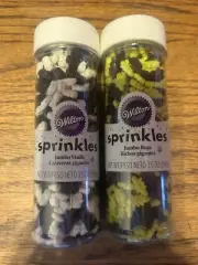 Wilton Halloween Sprinkles 3.5 oz Each Spider Jumbo Skulls & Jumbo