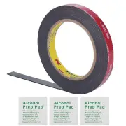Black 3M Heavy Duty 0.5 Inch Double Sided Tape Mounting Tape Waterproof Foam Tap