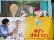 martha stewart kid’s chef set (13 child-size cooking tools & aprons)